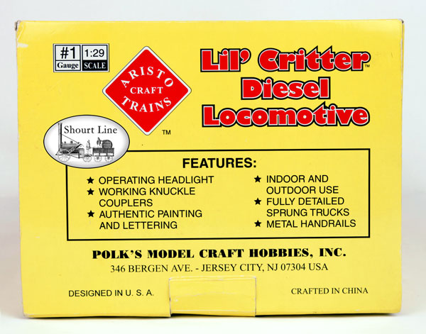 G SCALE ART-22501 Lil-Critter Diesel PRR Pennsylvania Loco NEW box features end