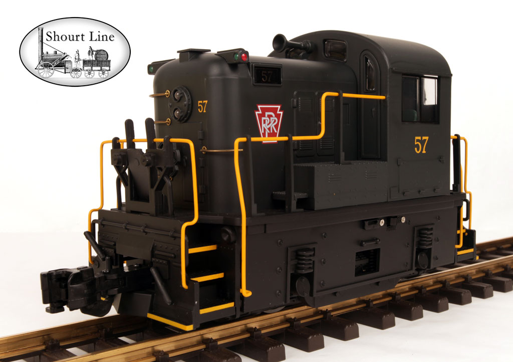 G SCALE ART-22501 Lil-Critter Diesel PRR Pennsylvania Loco NEW - Front Left Side View - Low angle