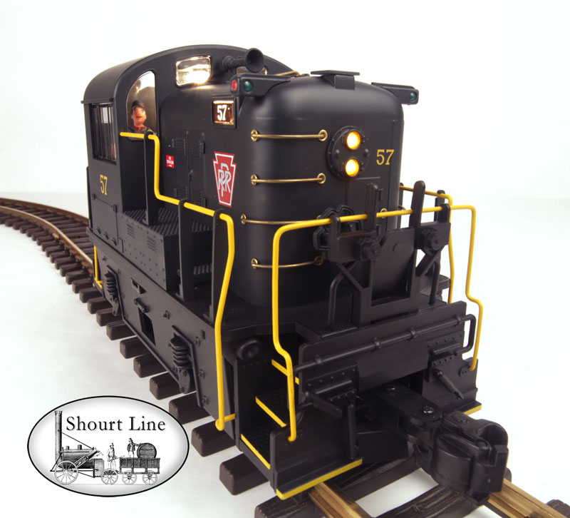 G SCALE ART-22501 Lil-Critter Diesel PRR Pennsylvania Loco NEW - Front Left Low View wtih Driver