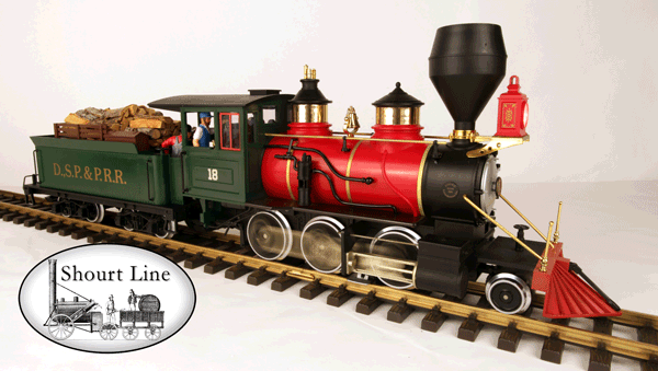 LGB 2018D D&RGW-DSP&PRR 2-6-0 Mogul Steam Loco Working Firebox Ligths Smoker w SW Real Wood Load NEW ft-rt-hi  view animate motion lights rt-ft-hi