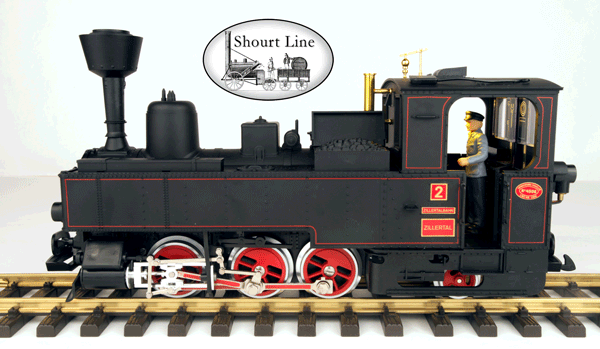 LGB 2071D ZILLERTRAL BAHN 0-6-2 Steam Loco Smoke Lights German NEW left side view animated door on track