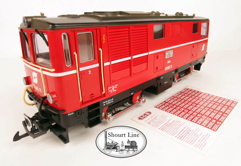 G Scale LGB 2095N ÖBB Diesel Red Loco Like New box lid off and new Loco and LGB sticker road number sticker sheet