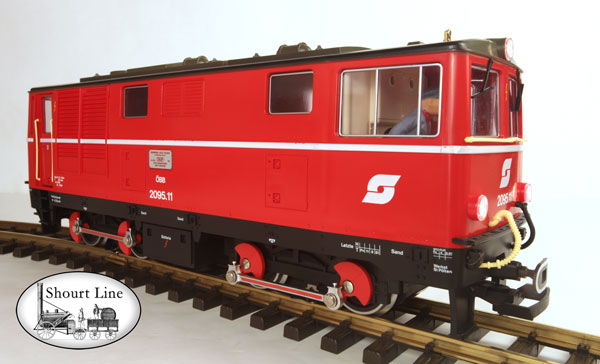 G Scale LGB 2095N ÖBB Diesel Red Loco Like New right drivers side and front of loco
