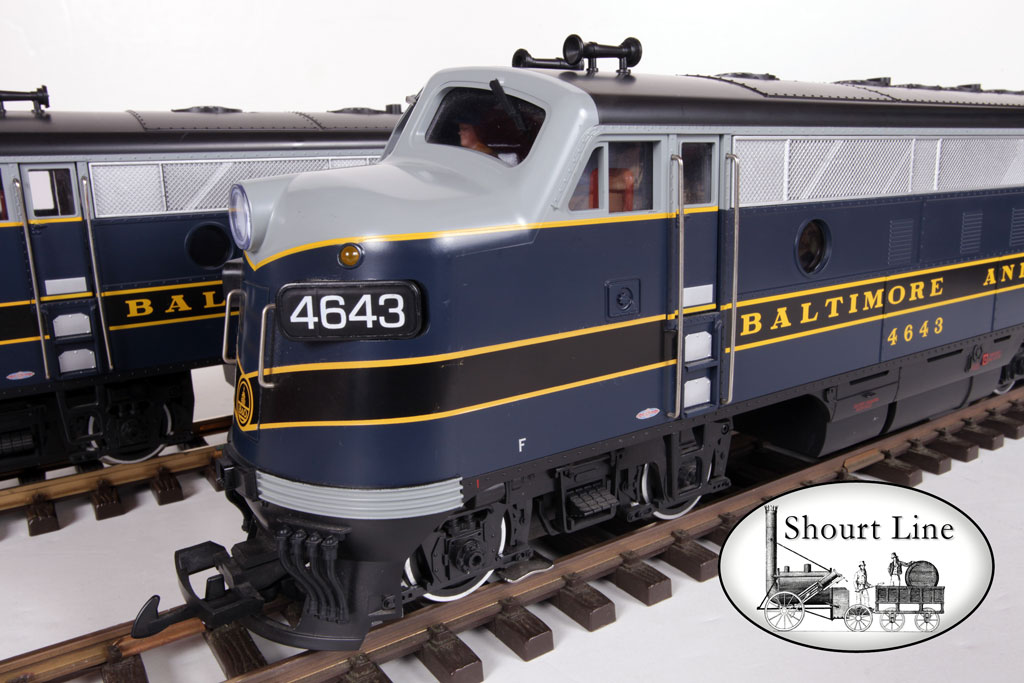 LGB 70457 Baltimore and Ohio F7 A-B-A B&O Limited Edition front F7A with driver in cab