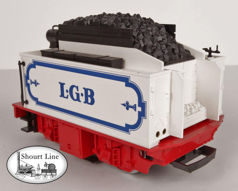 G Scale LGB 2317-6 Motorized Circus White Tender + Power Cable + Fireman Walkway NEW