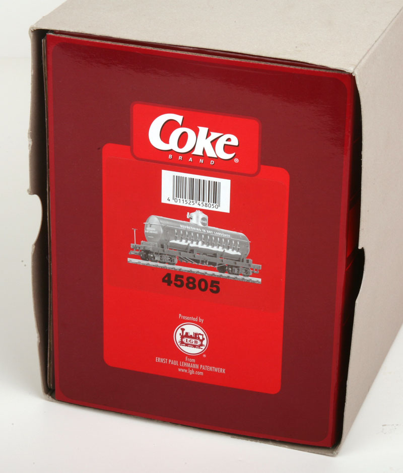 LGB 45805 Coke® Tank Car box end