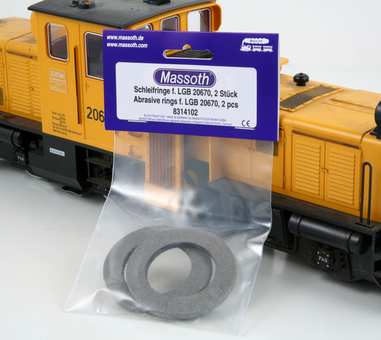 Massoth 8314102 Abrasive Rings for track cleaning LGB Loco 20670