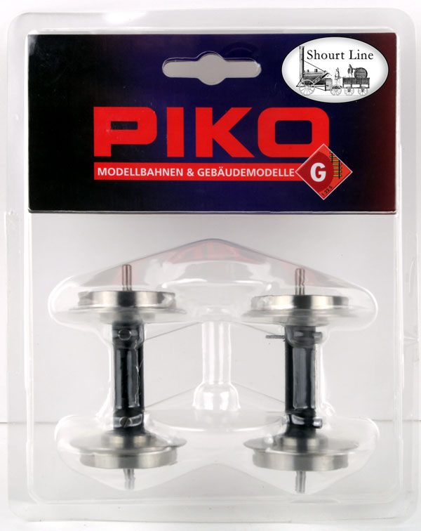 PIKO 36167 LGB G SCALE Hard-Chrome Plated 30mm Ball Bearing 30mm Metal Wheels w Power Pickup  package front