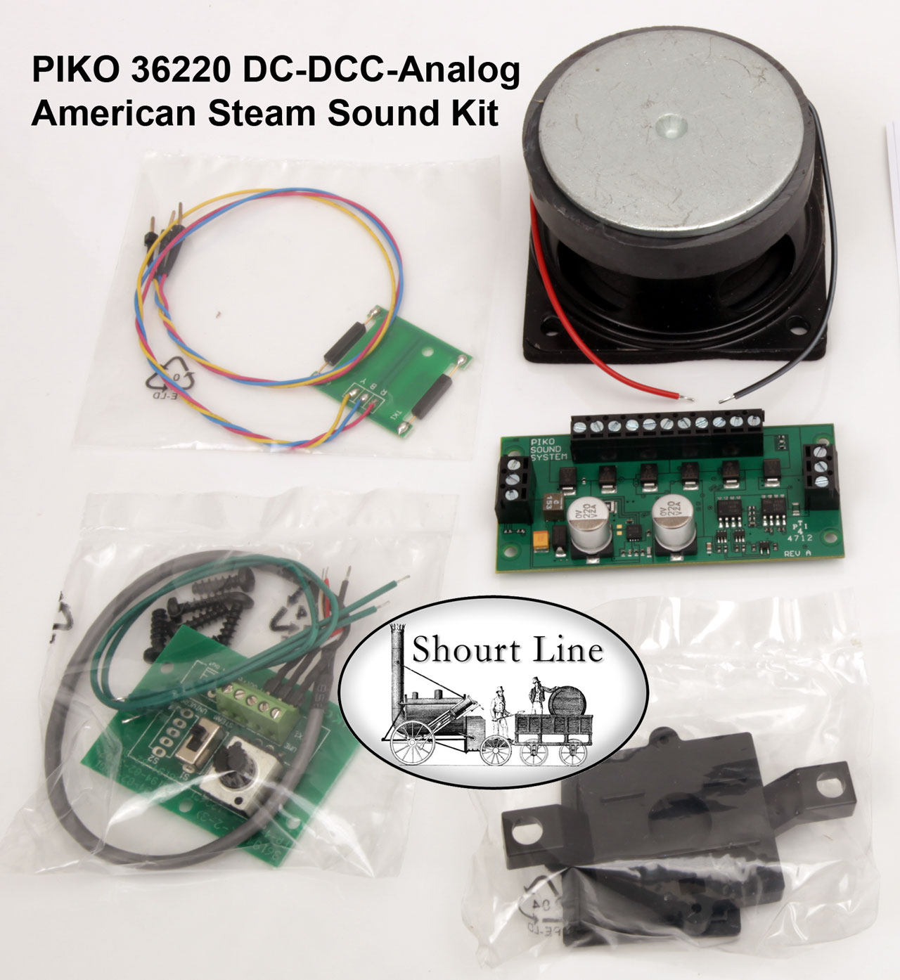 PIKO 36220 DC-DCC-Analog American Steam Sound Motor Decoder Kit parts of kits