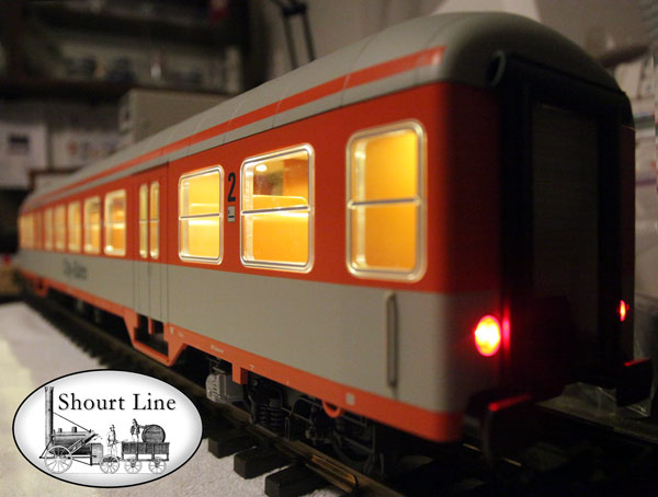 Piko 37622 DB IV Silver Coin Coach 2 Class City-Bahn w SL-35LED-Bd powered by SL-8453003 LED Controller powering a SL	8137230	35 LED 3 Drop Ceiling Lighting + 2 Red LEDs