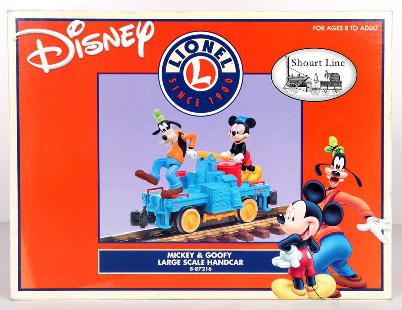 G Scale G Scale Lionel 8-87216 Animated Mickey & Goofy Handcar motorized NEW