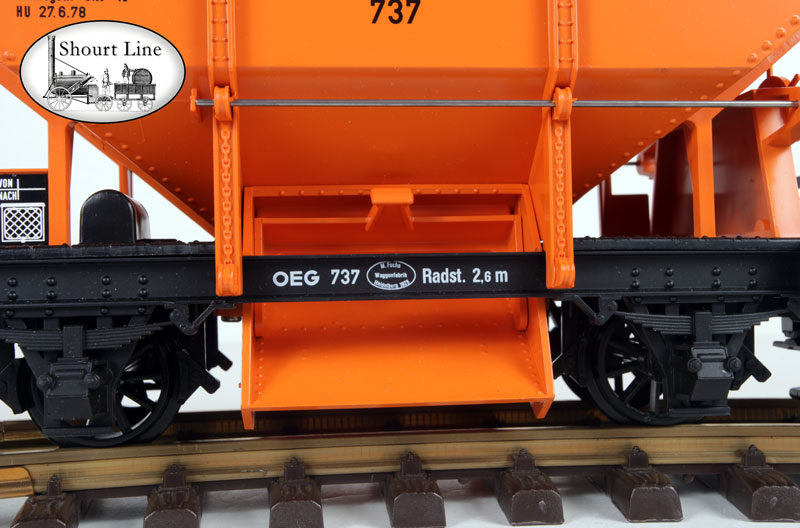 G Scale LGB 4041 Ore Car Orange OEG Mannheim Hopper Wagon w Load NEW