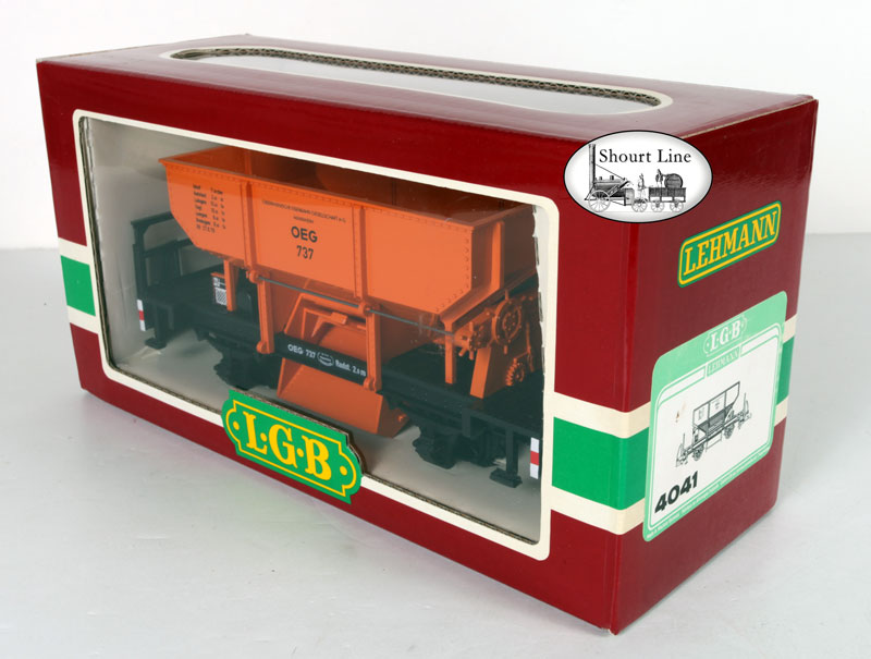 G Scale LGB 4041 Ore Car Orange OEG Mannheim Hopper Wagon w Load NEW