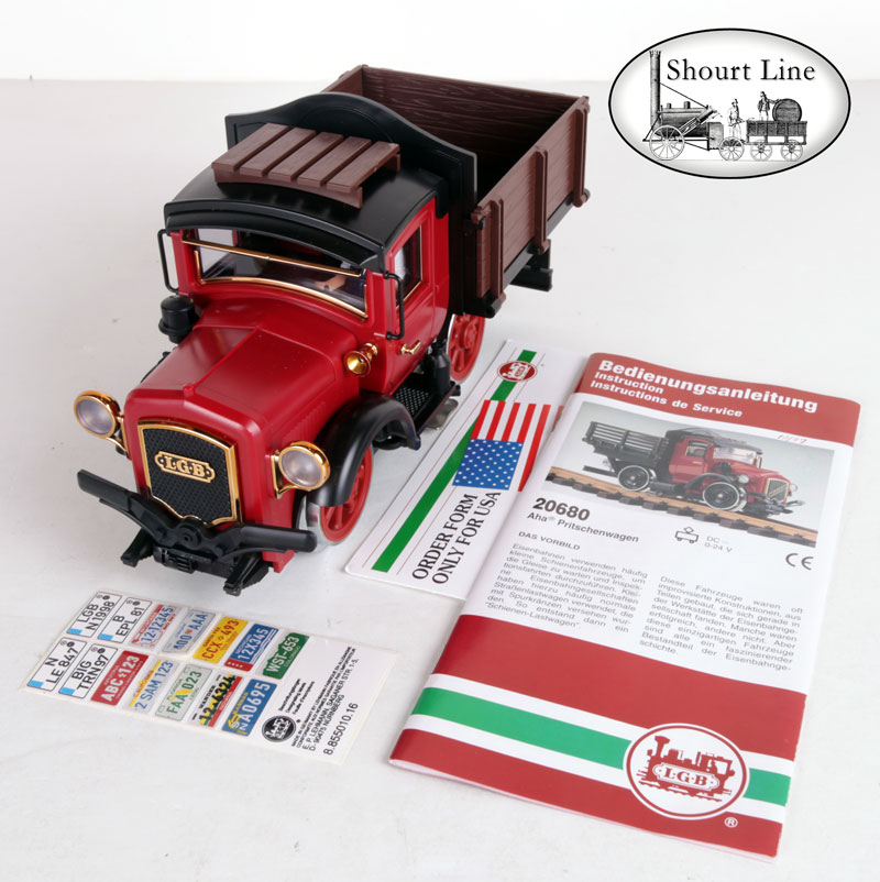 G Scale LGB 20680 AHA® Rail Truck Brand New FULL Sticker Sheet, Box w carrier, documents and Instruction Manual 