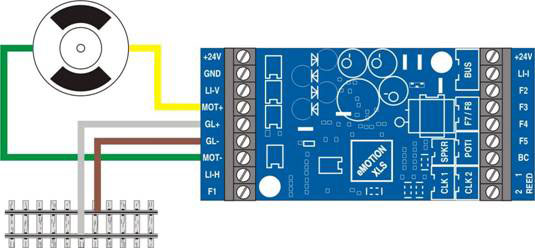 XLS track and motor connections