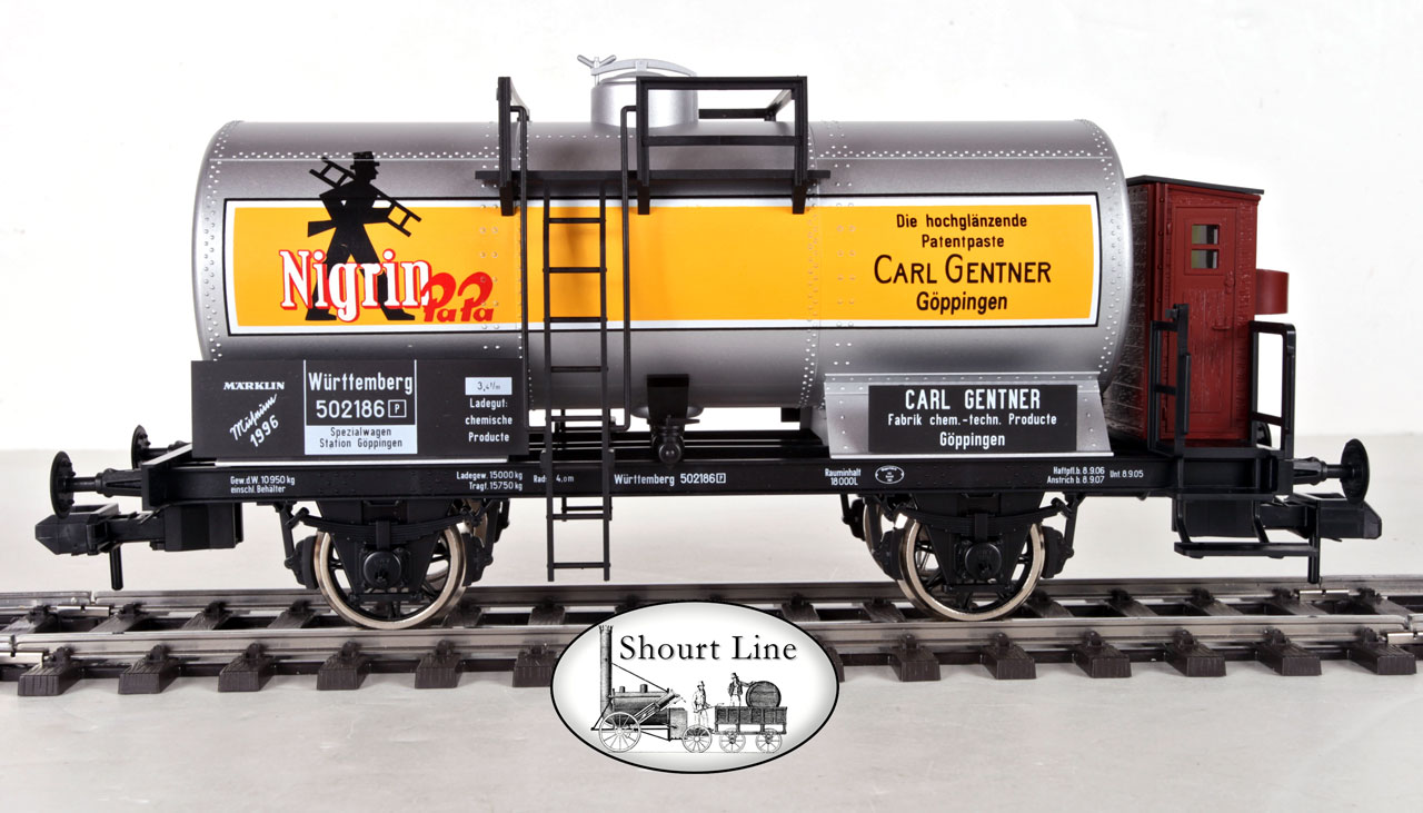 G Scale 1 Marklin 58063 Museumswagen 1996 Nigrin Papa Carl Genter Tank Car