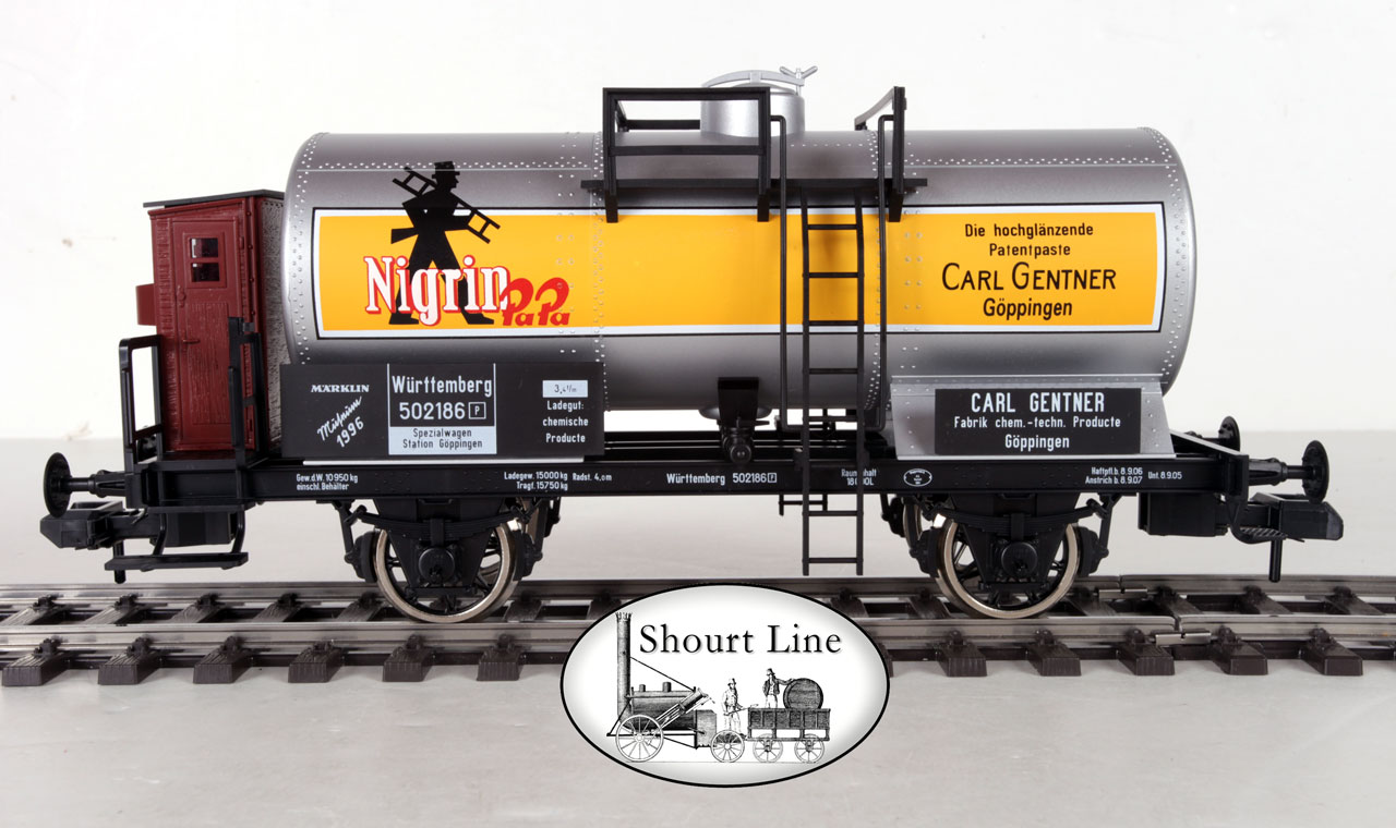 G Scale 1 Marklin 58063 Museumswagen 1996 Nigrin Papa Carl Genter Tank Car