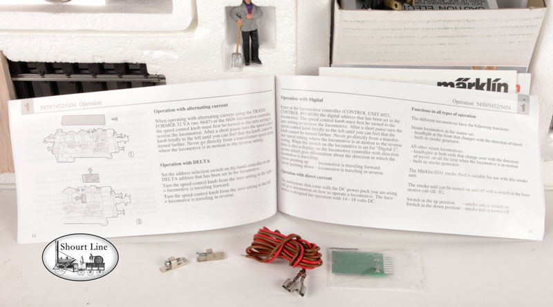 LGB Compatible Marklin Maxi 5441 Steam Starter Set manual and DC board power clips and connectors