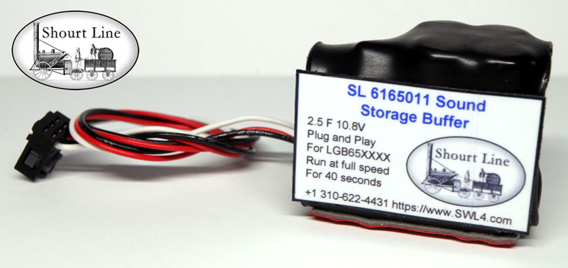 G Scale SL 6165011 Sound Unit Power Storage Buffer Booster 2.5F11V SCap w 3 wire plug for LGB 65xxx unit NEW